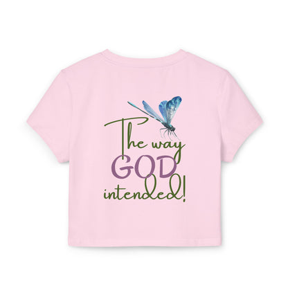 Organic Women's Firefly Baby Tee - Just Us, "The way GOD intended"