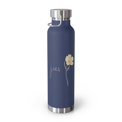 Just Us, “The way GOD intended!” - Inspirational Insulated Water Bottle - 22oz Copper Design