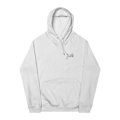 Organic Unisex Hoodie Flower Embroidery- Just Us
