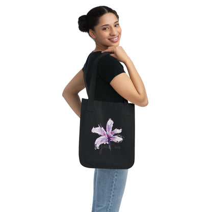 Organic Canvas Flower Tote Bag - Personalizable - Just Us, “The way GOD intended”
