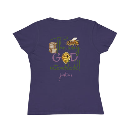 Organic Women's Bee T-Shirt - Just Us, “The way GOD intended” T-Shirt