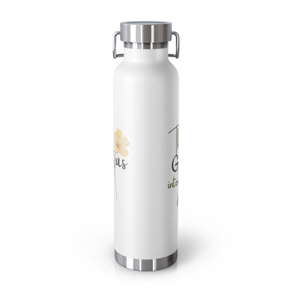 Just Us, “The way GOD intended!” - Inspirational Insulated Water Bottle - 22oz Copper Design