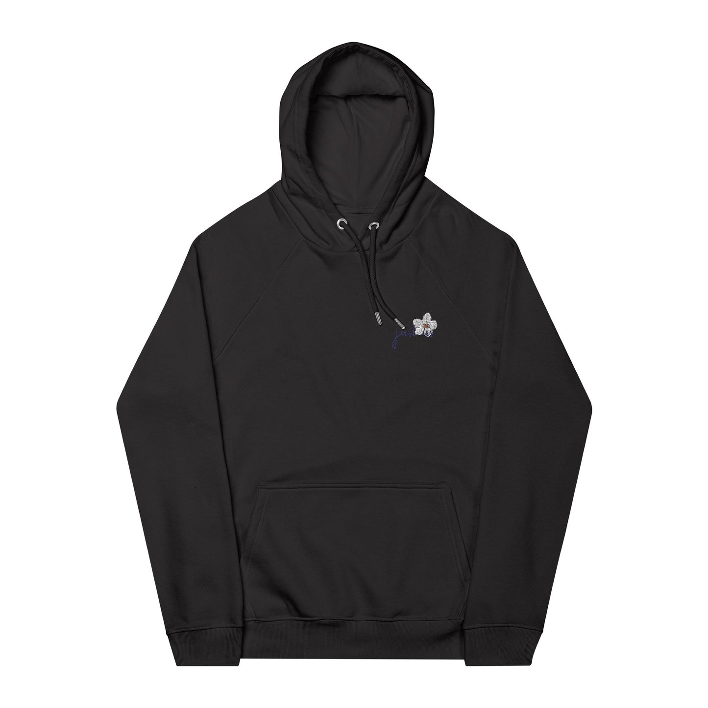 Organic Unisex Hoodie Flower Embroidery- Just Us