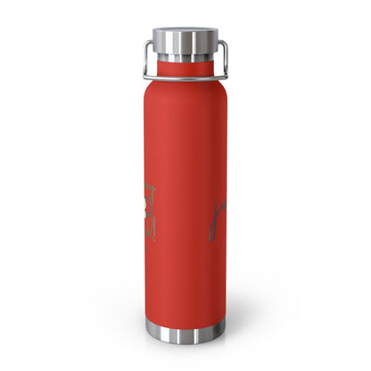 Just Us, “The way GOD intended!” - Inspirational Insulated Water Bottle - 22oz Copper Design