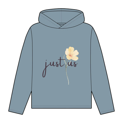 Organic Women's Flower Relaxed Fit Hoodie - Just Us, “The Way God Intended!”