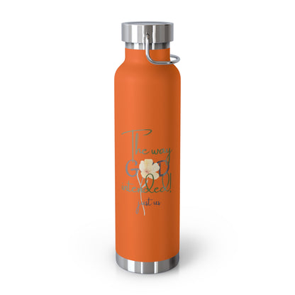 Just Us, “The way GOD intended!” - Inspirational Insulated Water Bottle - 22oz Copper Design