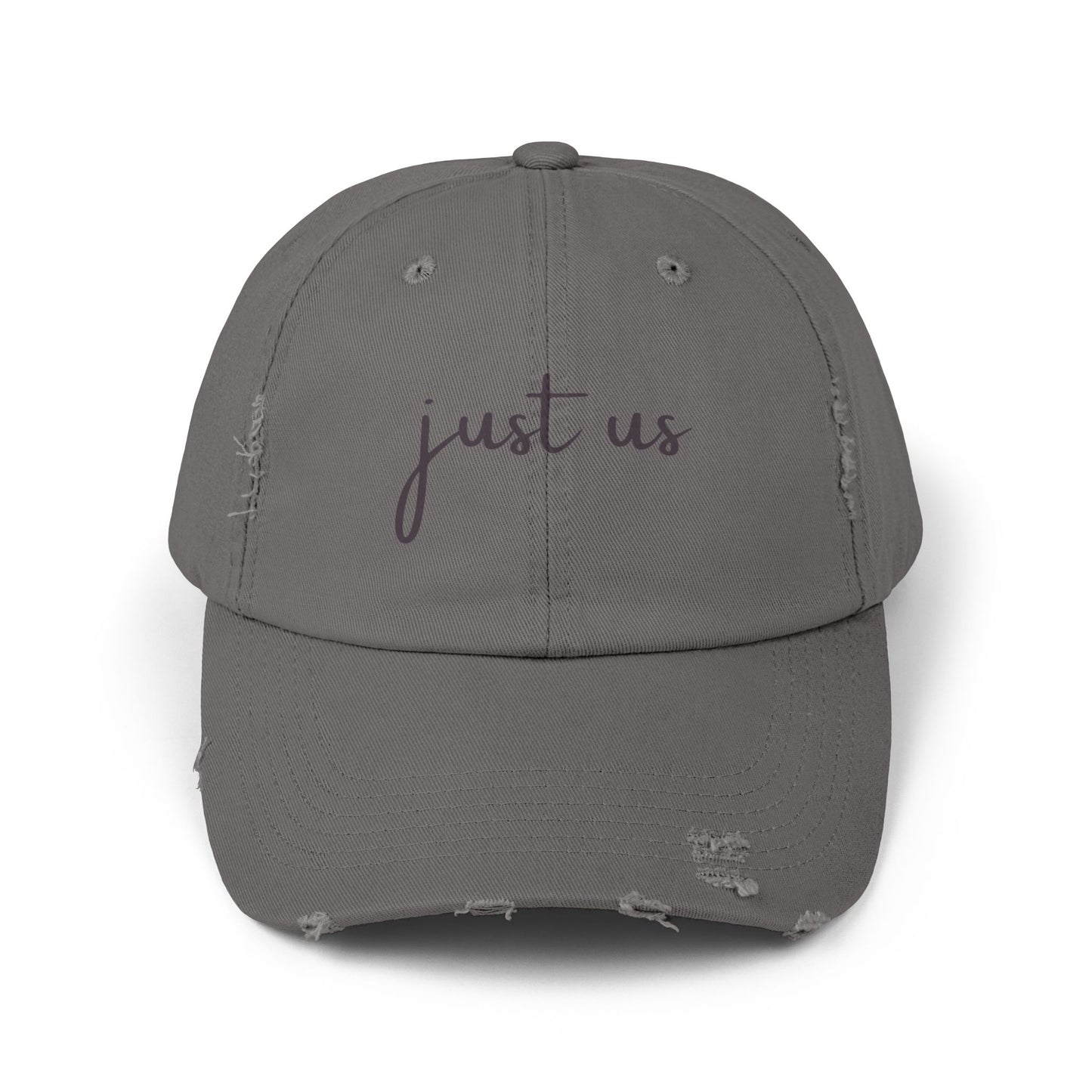 Unisex Distressed Cap - Just Us Casual Hat for Friendship & Everyday Style