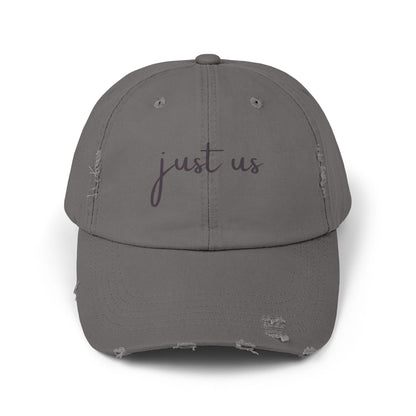 Unisex Distressed Cap - Just Us Casual Hat for Friendship & Everyday Style