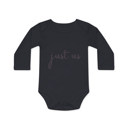 Organic Baby Long-Sleeve Bodysuit - 'Just Us' & 'The Way God Intended!'
