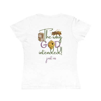 Organic Women's Bee T-Shirt - Just Us, “The way GOD intended” T-Shirt