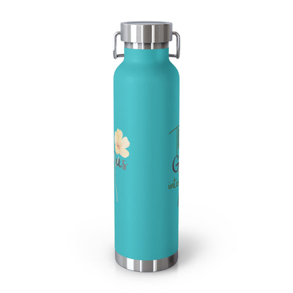 Just Us, “The way GOD intended!” - Inspirational Insulated Water Bottle - 22oz Copper Design