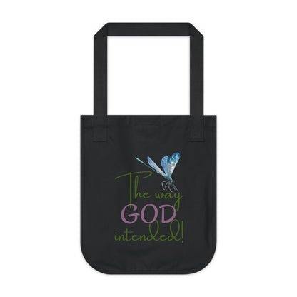 Organic Canvas Firefly Tote Bag - Personalizable - Just Us, “The way GOD intended”
