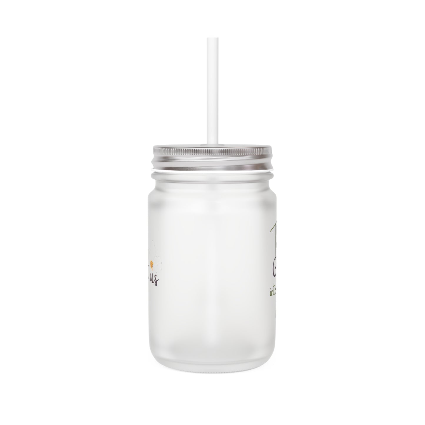 ‘Just Us’ Mason Jar with Straw - Perfect for Friends and Family Gatherings