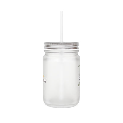 ‘Just Us’ Mason Jar with Straw - Perfect for Friends and Family Gatherings