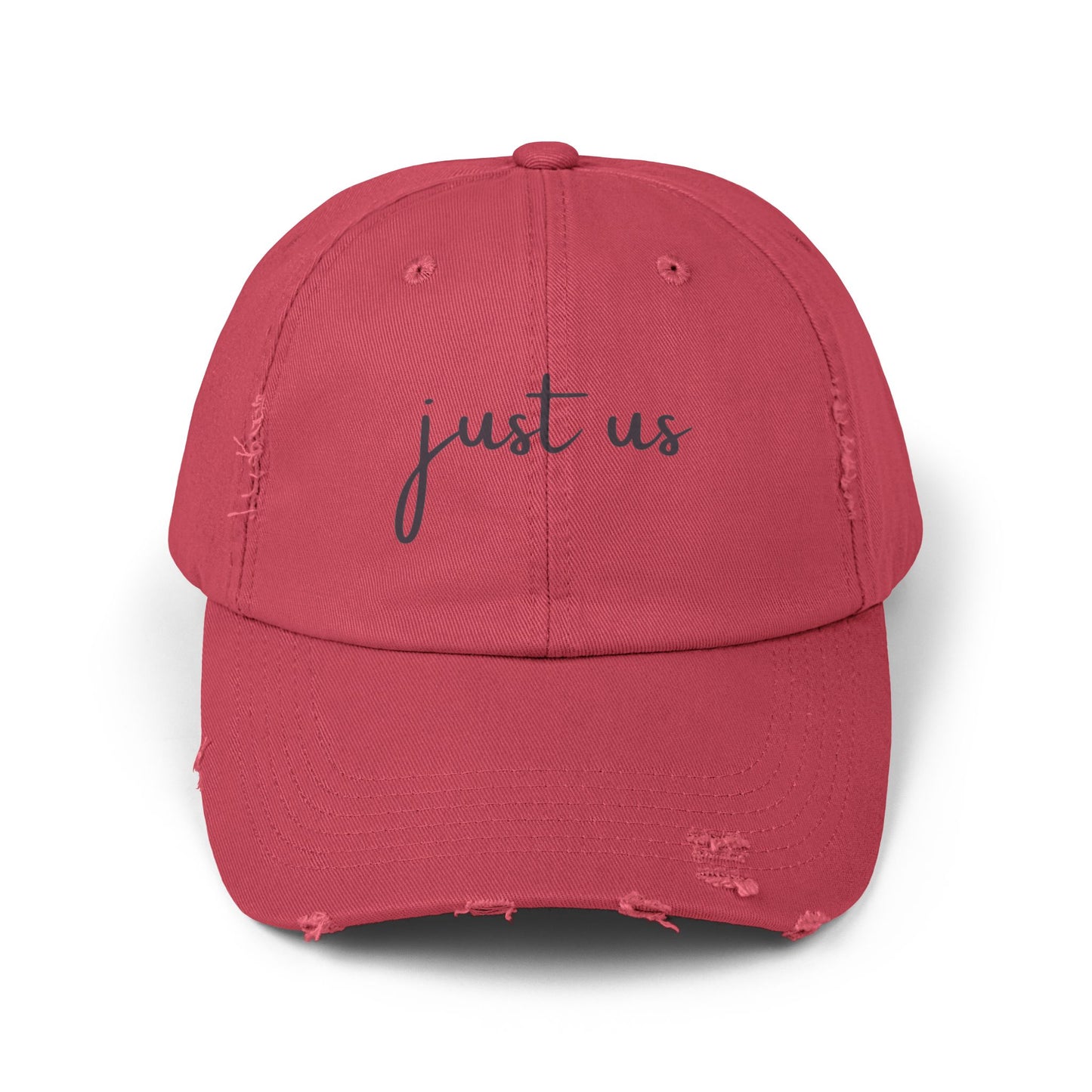 Unisex Distressed Cap - Just Us Casual Hat for Friendship & Everyday Style