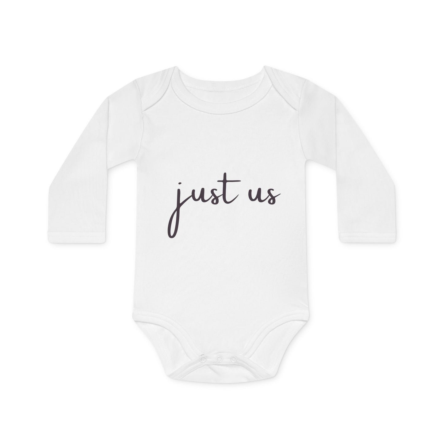 Organic Baby Long-Sleeve Bodysuit - 'Just Us' & 'The Way God Intended!'