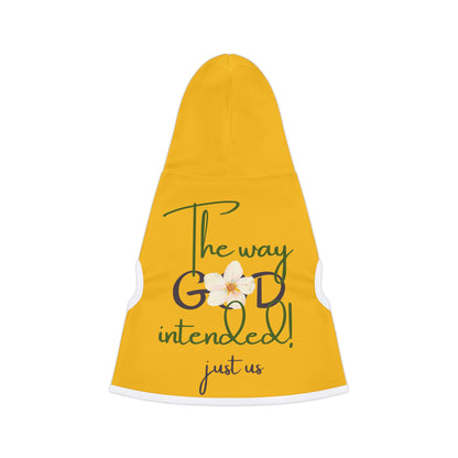 Inspirational Pet Hoodie - Just Us, "The Way God Intended" - Cozy & Stylish for Dogs