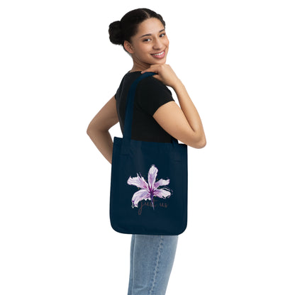 Organic Canvas Flower Tote Bag - Personalizable - Just Us, “The way GOD intended”