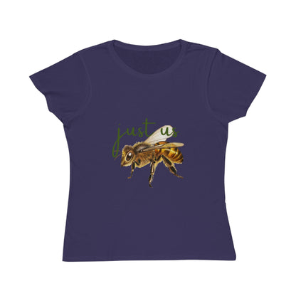Organic Women's Bee T-Shirt - Just Us, “The way GOD intended” T-Shirt
