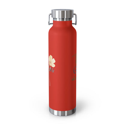 Just Us, “The way GOD intended!” - Inspirational Insulated Water Bottle - 22oz Copper Design