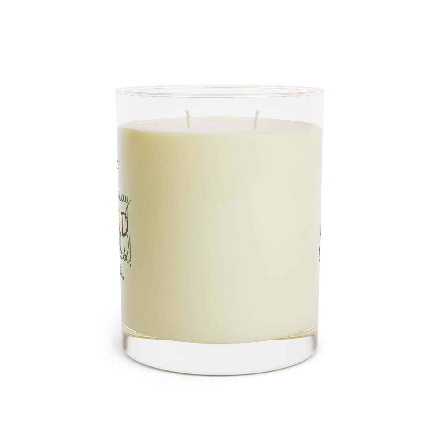 Just Us, “The way GOD intended” - Soy Wax Aromatherapy Scented Candle - 11oz Full Glass with Floral Design
