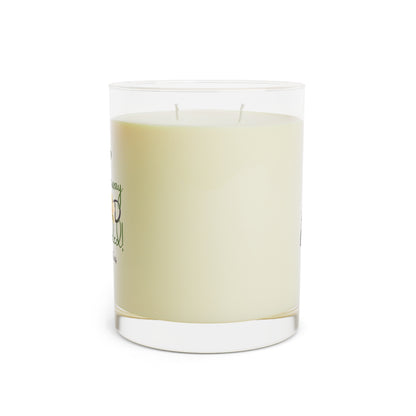 Just Us, “The way GOD intended” - Soy Wax Aromatherapy Scented Candle - 11oz Full Glass with Floral Design