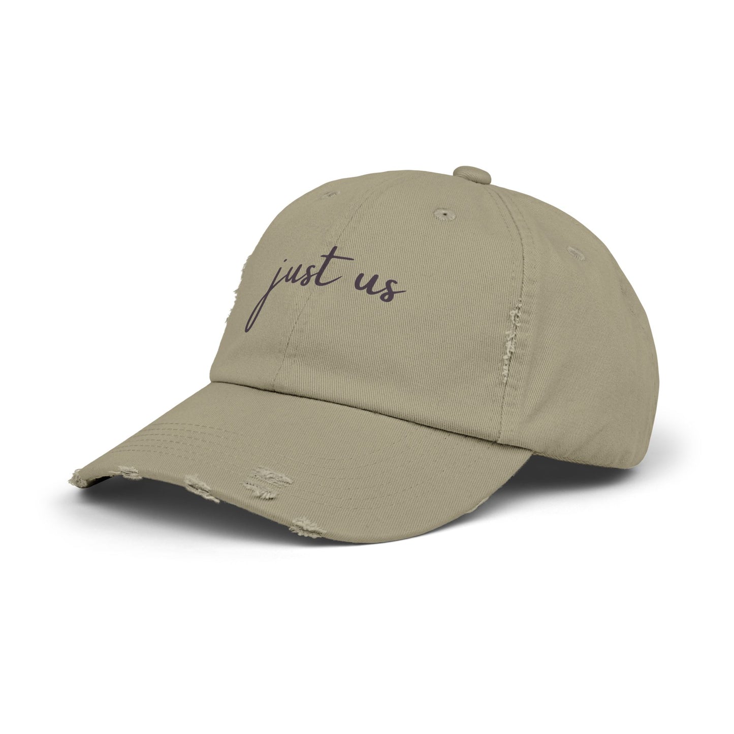 Unisex Distressed Cap - Just Us Casual Hat for Friendship & Everyday Style