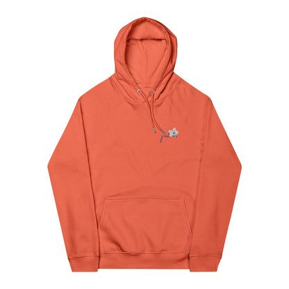 Organic Unisex Hoodie Flower Embroidery- Just Us