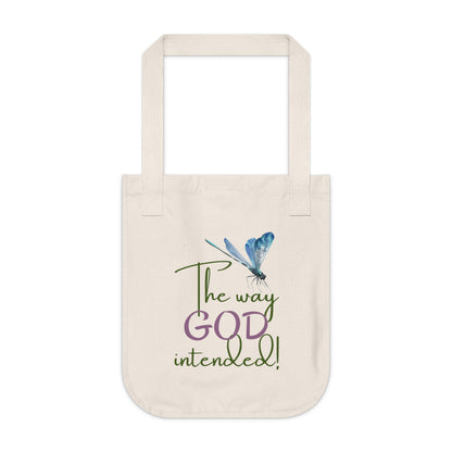 Organic Canvas Firefly Tote Bag - Personalizable - Just Us, “The way GOD intended”