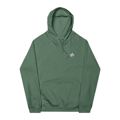Organic Unisex Hoodie Flower Embroidery- Just Us